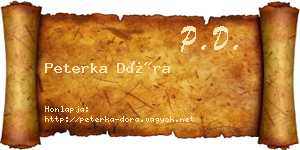 Peterka Dóra névjegykártya